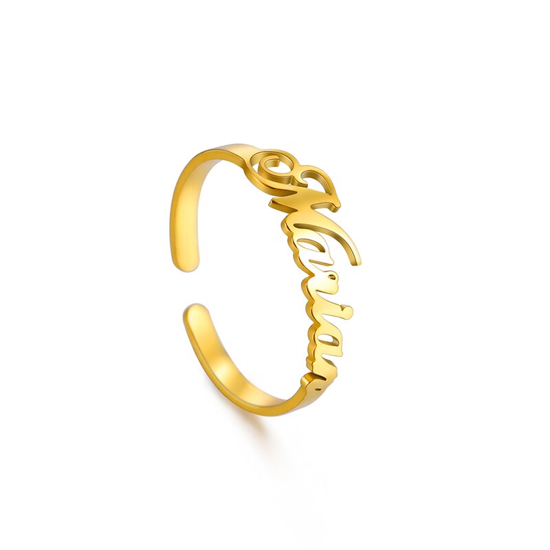 Custom Dual-Name Ring in Sterling Silver, Gold, and Rose Gold"