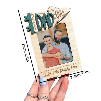 Best Dad Ever Photo Frame Car Visor Clip