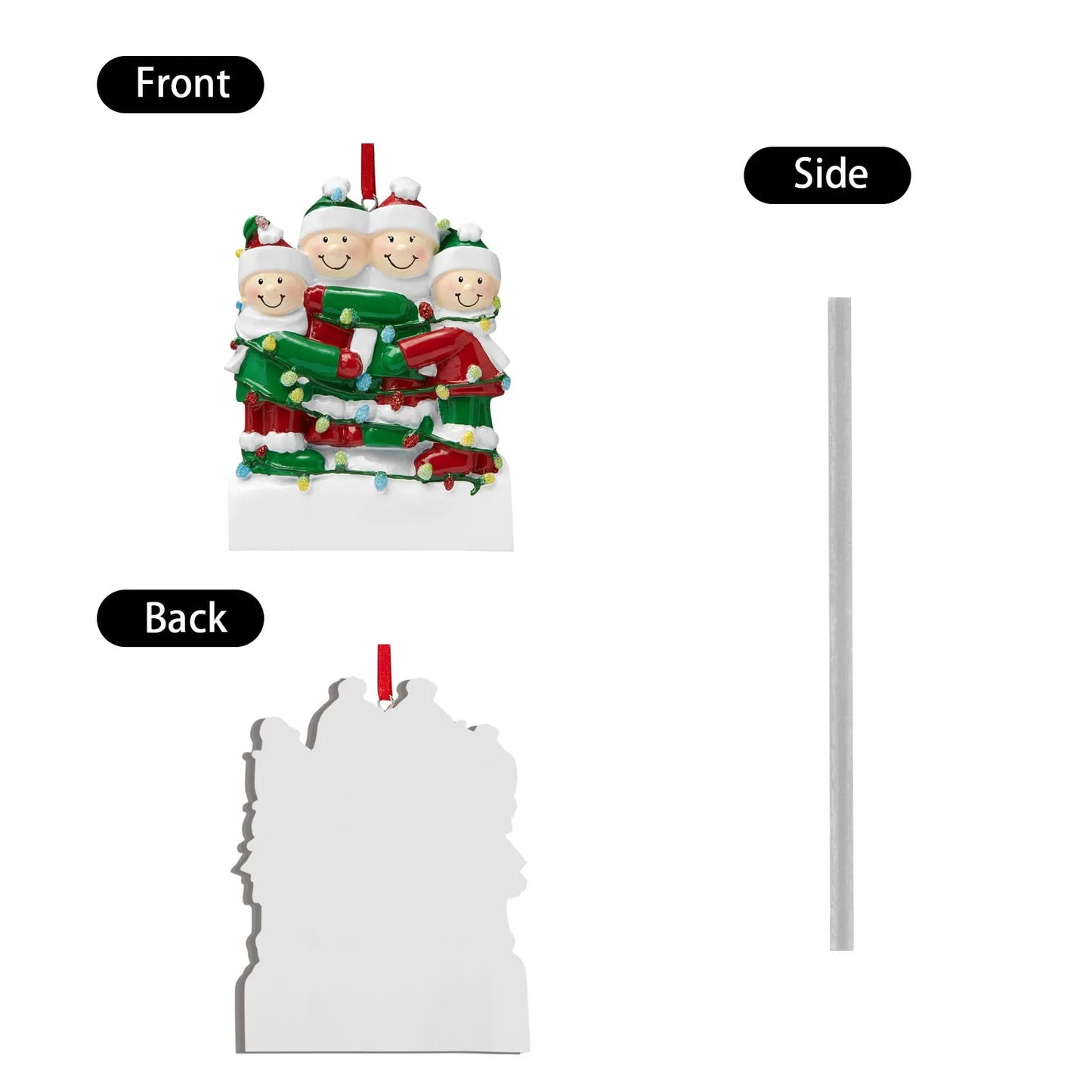 Family Christmas Lights Ornaments