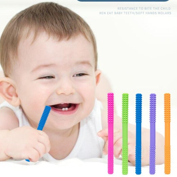 TeetheEase- Baby Teething Hollow Silicone  Tube Sticks ™