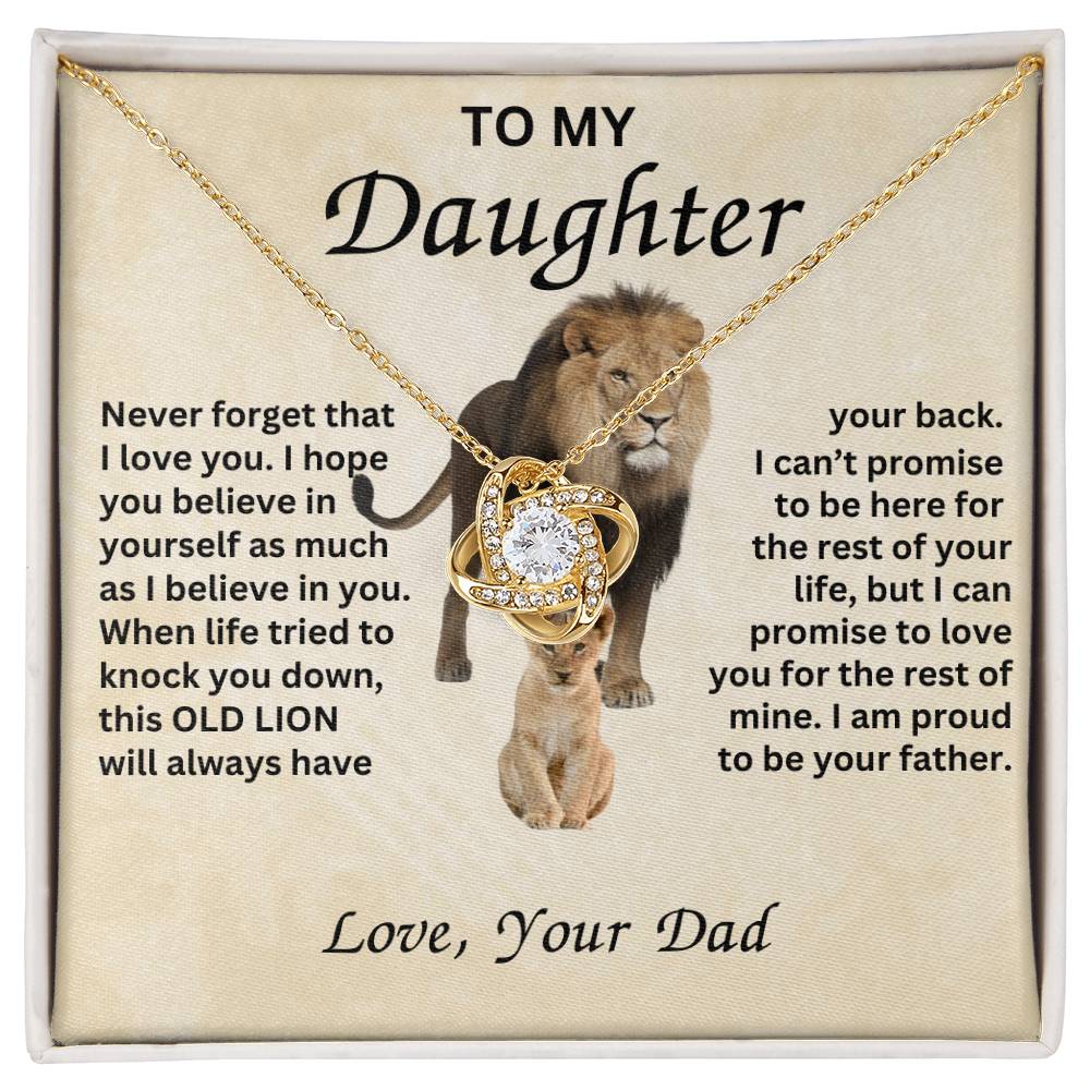 Gift for Daughter with Lions-Never forget that I love you