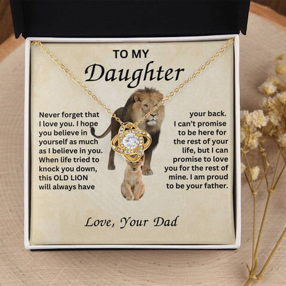 Gift for Daughter with Lions-Never forget that I love you