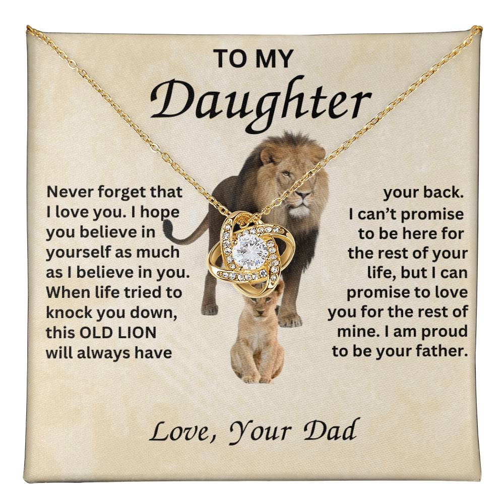 Gift for Daughter with Lions-Never forget that I love you