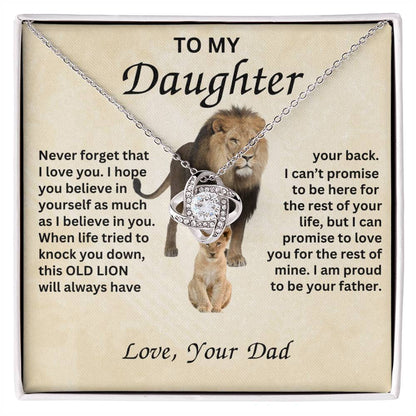 Gift for Daughter with Lions-Never forget that I love you