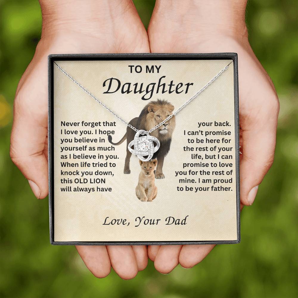 Gift for Daughter with Lions-Never forget that I love you