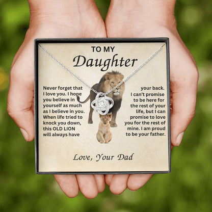 Gift for Daughter with Lions-Never forget that I love you