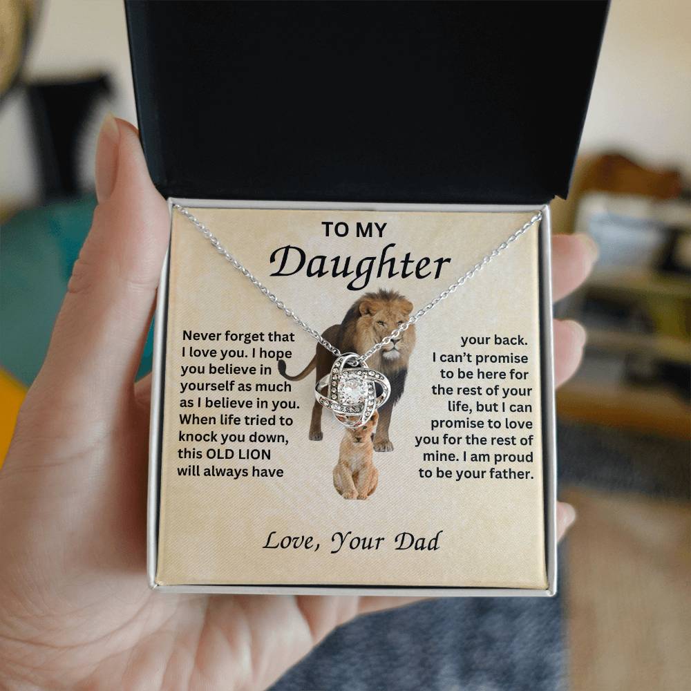 Gift for Daughter with Lions-Never forget that I love you