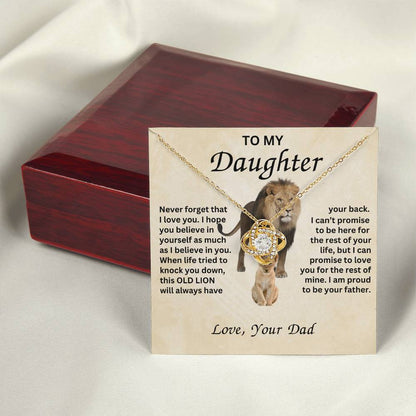 Gift for Daughter with Lions-Never forget that I love you