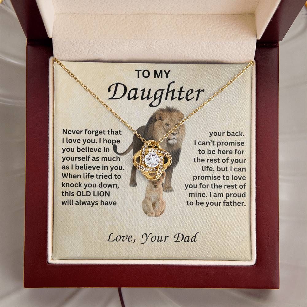 Gift for Daughter with Lions-Never forget that I love you