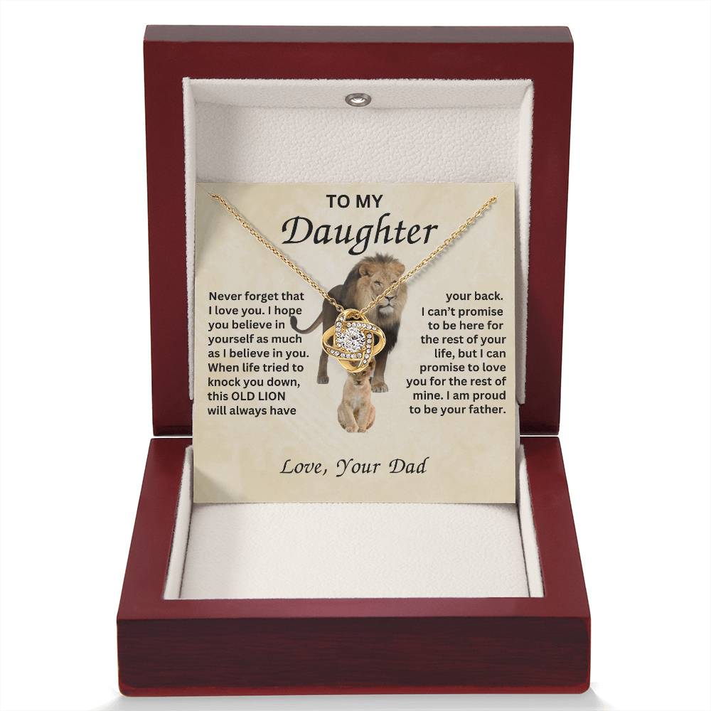 Gift for Daughter with Lions-Never forget that I love you