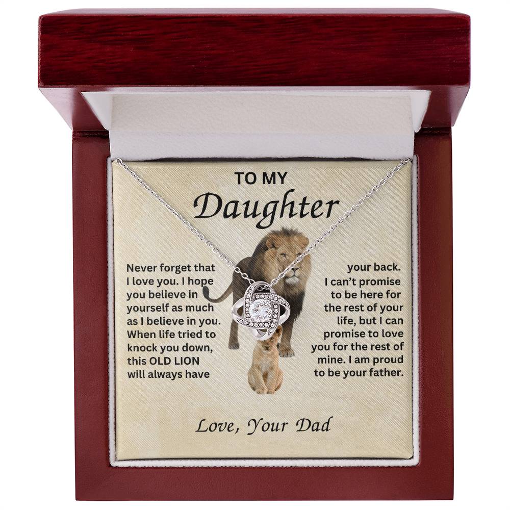 Gift for Daughter with Lions-Never forget that I love you