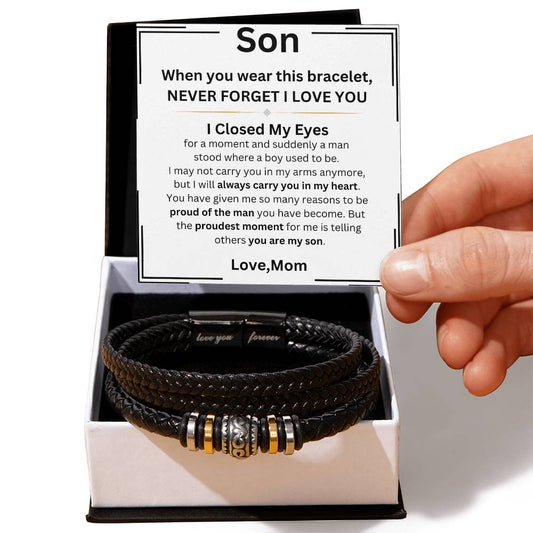 Gift for Son From Mom- When You wear This Bracelet