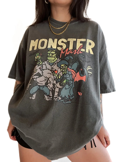 Monster Mash T Shirt Vintage Halloween Shirt